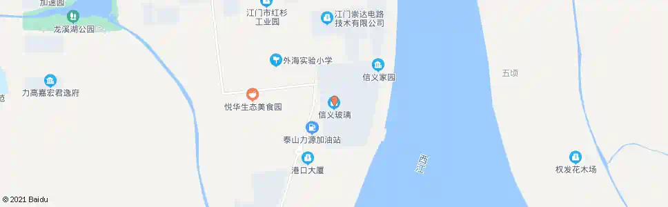 江门信仪玻璃厂北_公交站地图_江门公交_妙搜公交查询2025