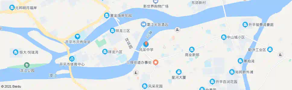 江门风采中学站_公交站地图_江门公交_妙搜公交查询2025