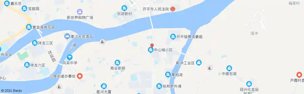 江门中山花园_公交站地图_江门公交_妙搜公交查询2025