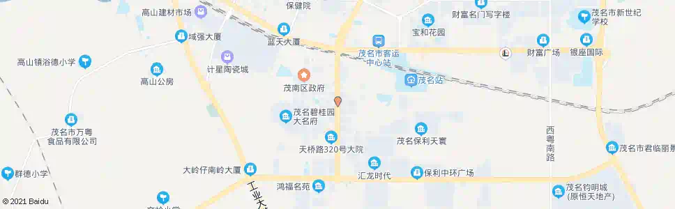 茂名天桥路北_公交站地图_茂名公交_妙搜公交查询2025
