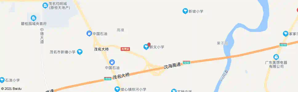 茂名新文小学_公交站地图_茂名公交_妙搜公交查询2025