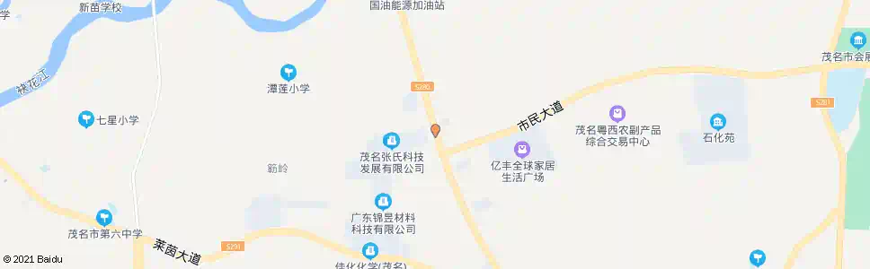 茂名市民大道口西_公交站地图_茂名公交_妙搜公交查询2025