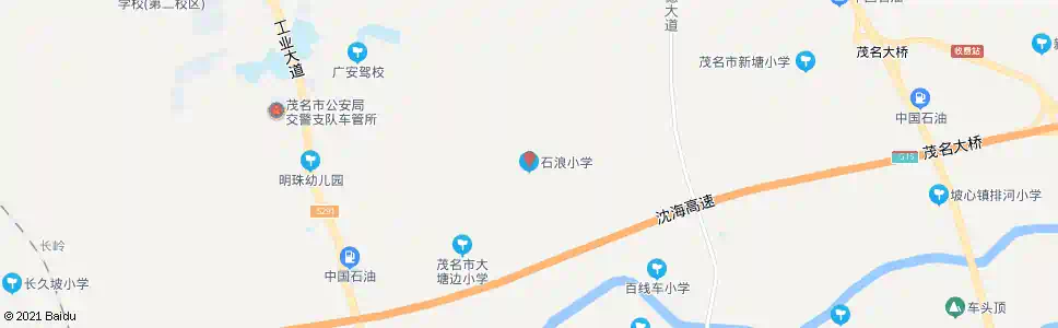 茂名石浪小学_公交站地图_茂名公交_妙搜公交查询2025