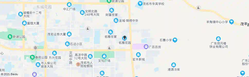 茂名名雅花园_公交站地图_茂名公交_妙搜公交查询2025