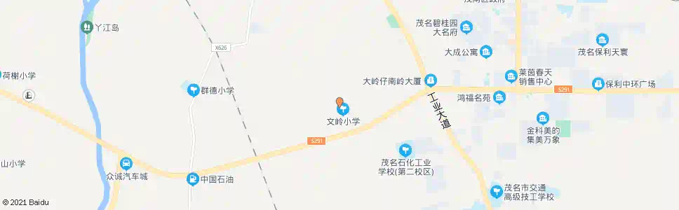 茂名下文岭村_公交站地图_茂名公交_妙搜公交查询2025