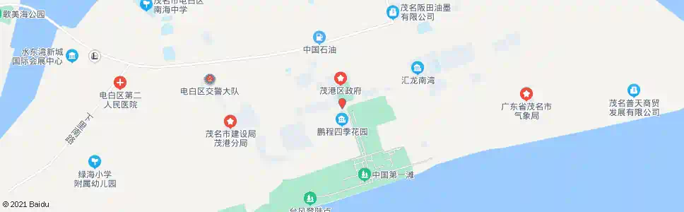 茂名中国第一滩_公交站地图_茂名公交_妙搜公交查询2025