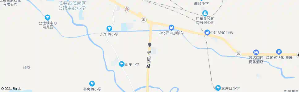 茂名蔗园路口_公交站地图_茂名公交_妙搜公交查询2025