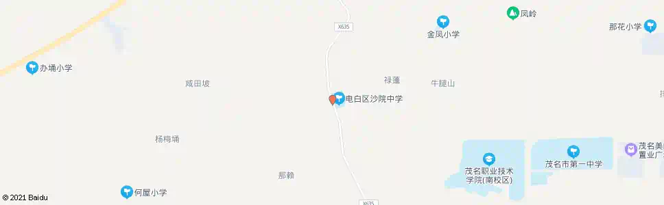 茂名沙院中学_公交站地图_茂名公交_妙搜公交查询2025