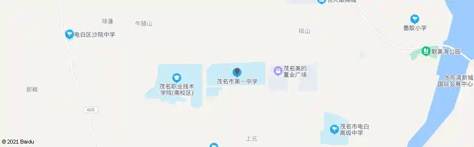 茂名市一中_公交站地图_茂名公交_妙搜公交查询2025