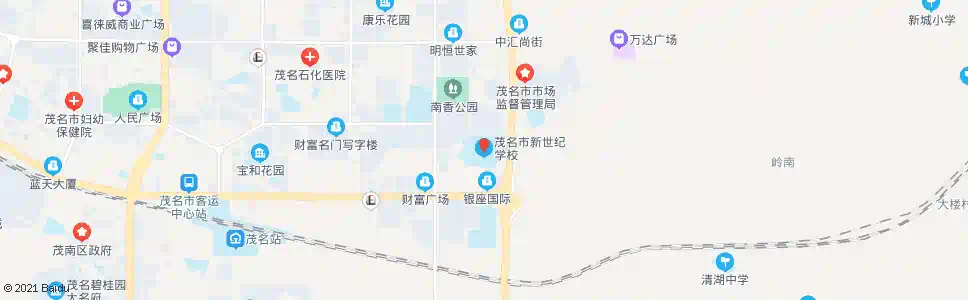 茂名新世纪学校_公交站地图_茂名公交_妙搜公交查询2025