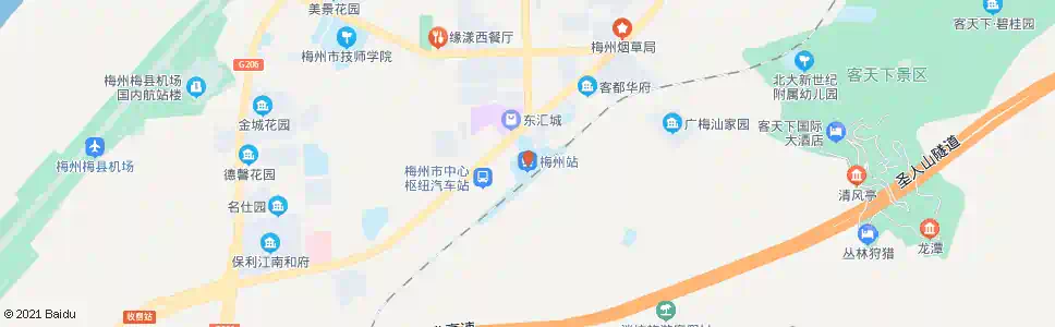 梅州长步段_公交站地图_梅州公交_妙搜公交查询2025