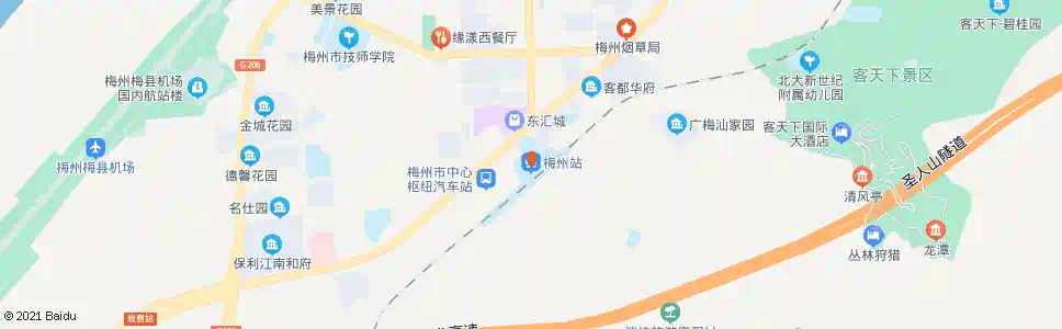梅州军分区_公交站地图_梅州公交_妙搜公交查询2025
