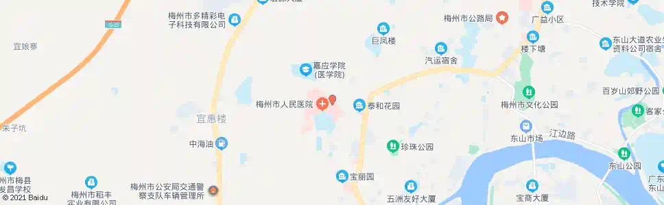 梅州黄塘医院_公交站地图_梅州公交_妙搜公交查询2025