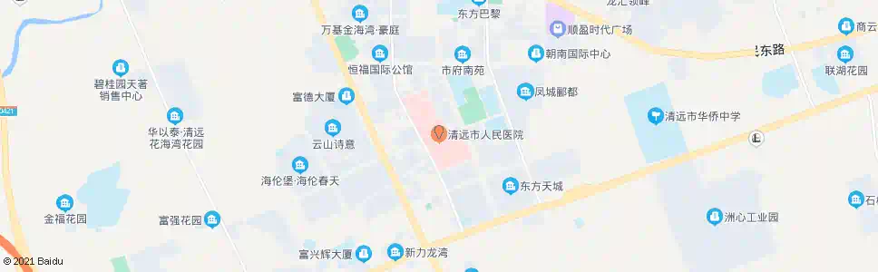 清远市人民医院(体育中心)_公交站地图_清远公交_妙搜公交查询2025