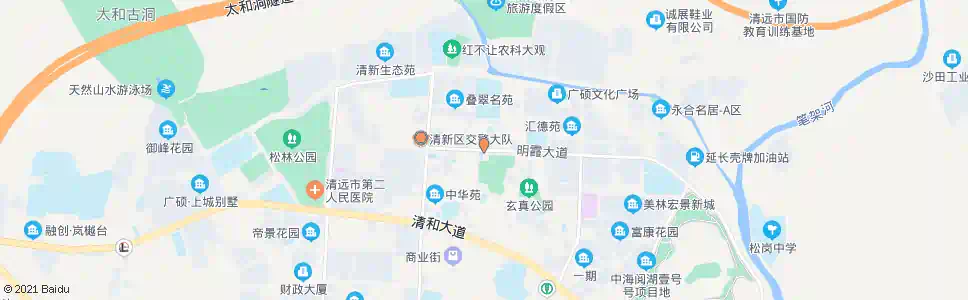 清远清新公园_公交站地图_清远公交_妙搜公交查询2025