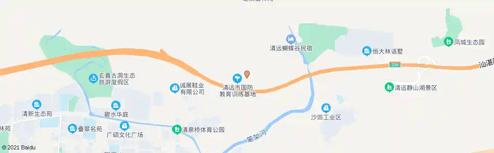 清远田心村_公交站地图_清远公交_妙搜公交查询2025