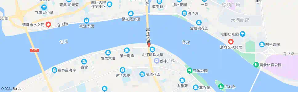 清远北江大桥南_公交站地图_清远公交_妙搜公交查询2025