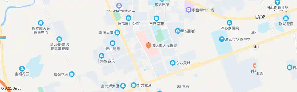 清远清城人民医院_公交站地图_清远公交_妙搜公交查询2025