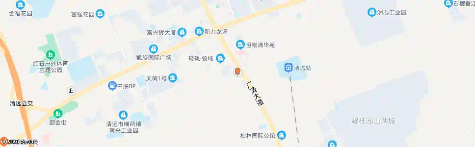 清远旧横荷路口_公交站地图_清远公交_妙搜公交查询2025