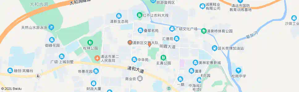 清远太和公园_公交站地图_清远公交_妙搜公交查询2025