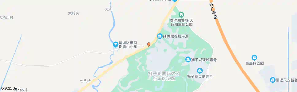 清远高尔夫球场路口_公交站地图_清远公交_妙搜公交查询2025