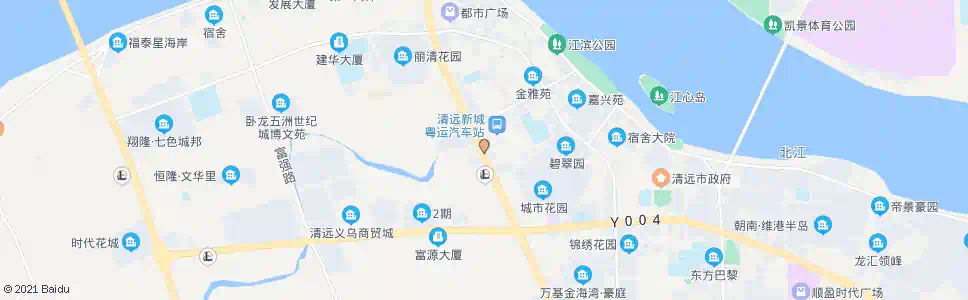 清远鸿运广场_公交站地图_清远公交_妙搜公交查询2025