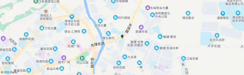 清远东城风雨亭_公交站地图_清远公交_妙搜公交查询2025