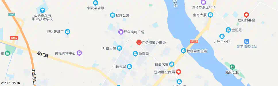 汕头广益街道办_公交站地图_汕头公交_妙搜公交查询2025