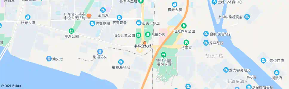 汕头中泰运动场北(泰山路)_公交站地图_汕头公交_妙搜公交查询2025