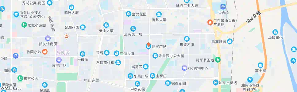 汕头世贸花园_公交站地图_汕头公交_妙搜公交查询2025