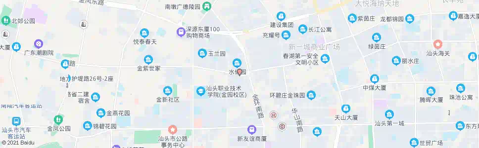 汕头玫瑰园_公交站地图_汕头公交_妙搜公交查询2025