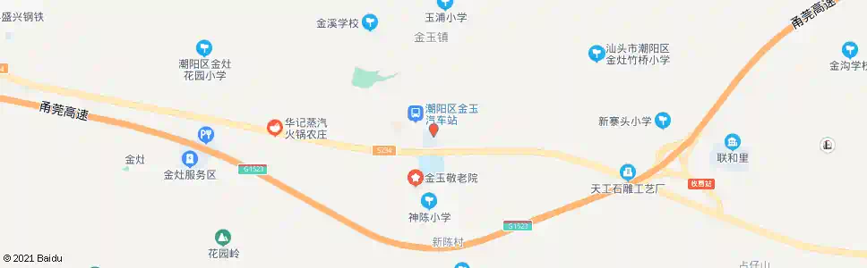 汕头金灶镇政府_公交站地图_汕头公交_妙搜公交查询2025