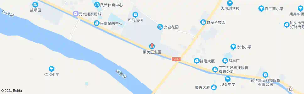 汕头莱美工业区_公交站地图_汕头公交_妙搜公交查询2025