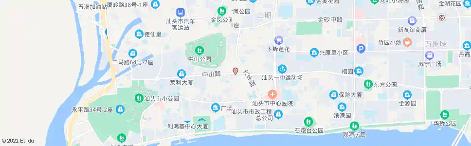 汕头花园里_公交站地图_汕头公交_妙搜公交查询2025
