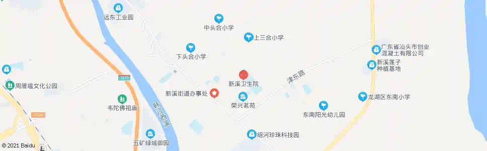 汕头新溪医院_公交站地图_汕头公交_妙搜公交查询2025