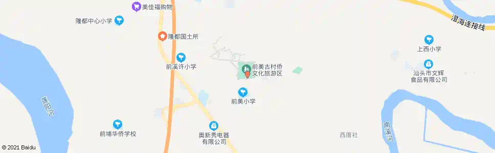 汕头前美_公交站地图_汕头公交_妙搜公交查询2025