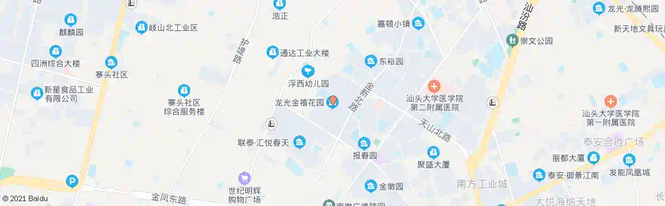 汕头金禧花园_公交站地图_汕头公交_妙搜公交查询2025