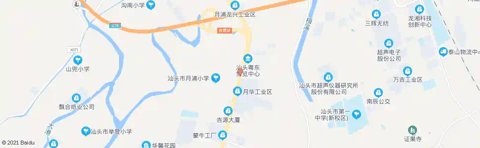 汕头月浦_公交站地图_汕头公交_妙搜公交查询2025