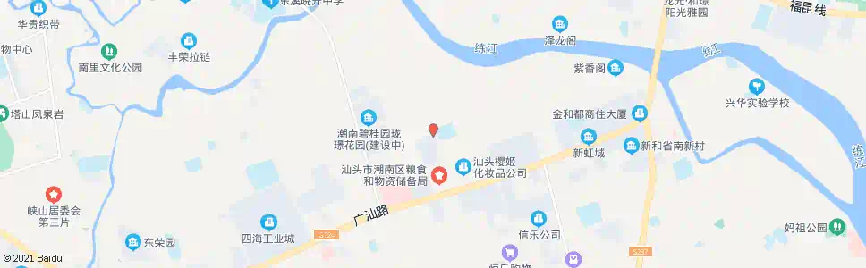 汕头练南小学_公交站地图_汕头公交_妙搜公交查询2025