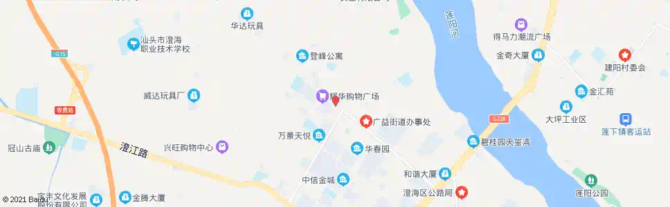 汕头峰下_公交站地图_汕头公交_妙搜公交查询2025