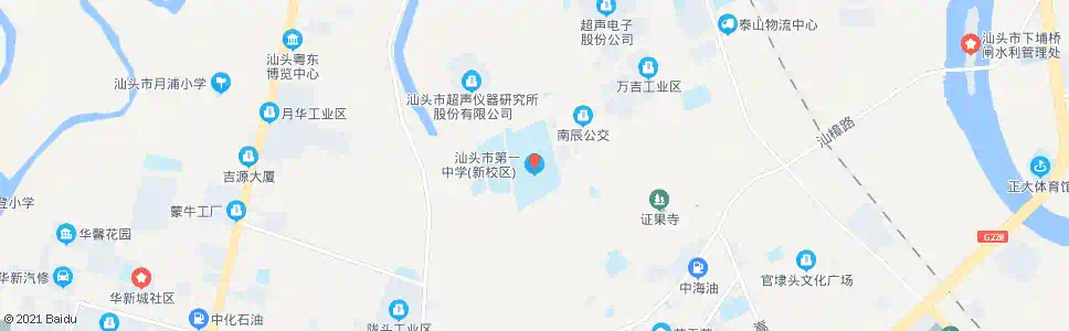 汕头新一中_公交站地图_汕头公交_妙搜公交查询2025