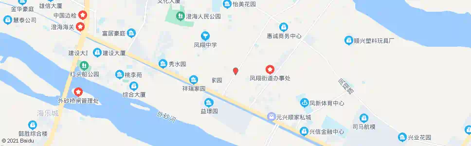 汕头凤新一路中_公交站地图_汕头公交_妙搜公交查询2025