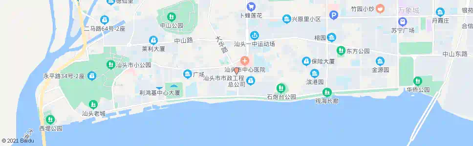 汕头大华路南_公交站地图_汕头公交_妙搜公交查询2025