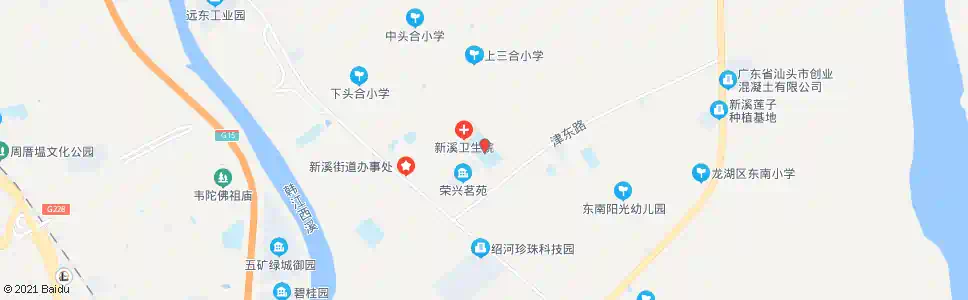 汕头新溪一中_公交站地图_汕头公交_妙搜公交查询2025