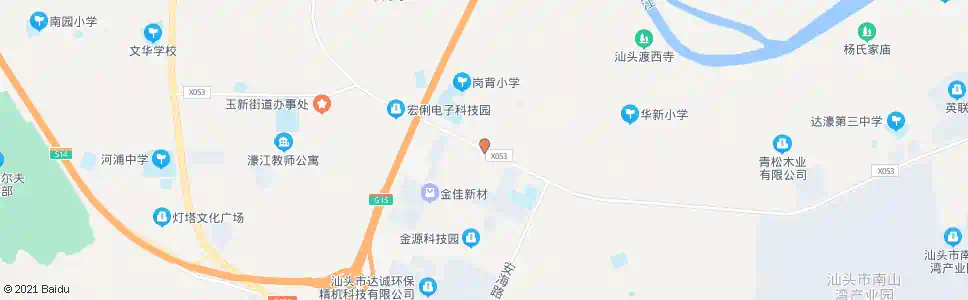 汕头岗背_公交站地图_汕头公交_妙搜公交查询2025