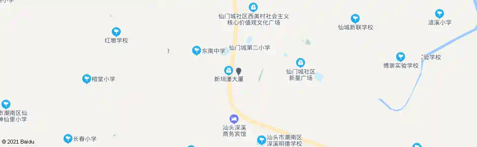 汕头仙城中学_公交站地图_汕头公交_妙搜公交查询2025