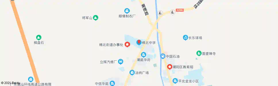 汕头棉北中学_公交站地图_汕头公交_妙搜公交查询2025