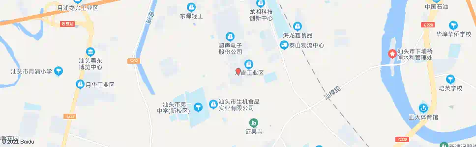 汕头万吉工业区南_公交站地图_汕头公交_妙搜公交查询2025