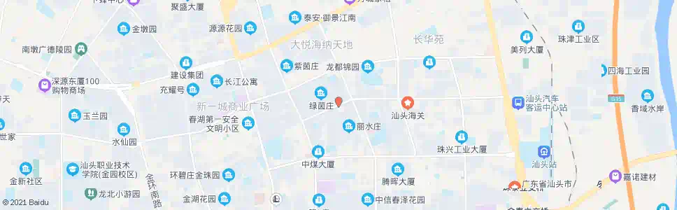 汕头绿茵庄南_公交站地图_汕头公交_妙搜公交查询2025