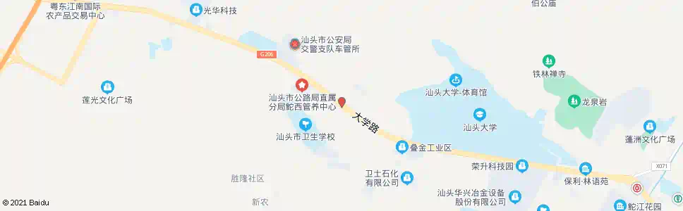 汕头国防基地_公交站地图_汕头公交_妙搜公交查询2025